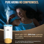 GuruNanda Calm Aura Essential Oil Diffuser, Sleek Modern Aromatherapy Diffuser with Turbo & Mist Modes, Auto Shut-Off Safety, Covers 250 Sq Ft, 100 ml