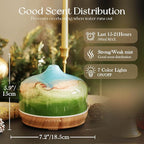 Porseme 500ml Glass Essential Oil Diffuser Aromatherapy Ultrasonic Cool Mist Humidifier 15-21 Running Hours Waterless Auto-Off Air Diffusers for Sleeping Yoga Working Spa(Blue Grass)