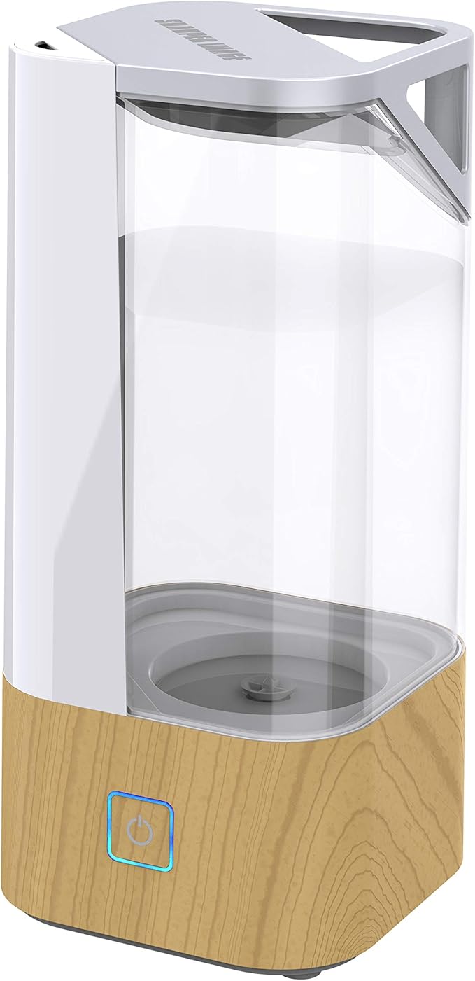 Sharper Image UHS1-SI Ultrasonic Cool Mist Humidifier, 1 Gallon, 2 Settings, Auto Shut-Off, Illuminated Touch Control, Low Water Indicator, Easy Fill Tank, 1.0 Gallon, Ash Woodgrain