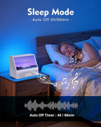 Sunrise Alarm Clock with Sound Machine, Sunlight Alarm Clock with 10 Scene Simulations for Sleep, 12 White Noise Sound Machine with Bluetooth Speaker
