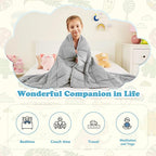 CuteKing Weighted Blanket - Weighted Blanket with Premium Glass Beads - Breathable Heavy Blanket for Comfortable Rest - Thick Blanket All Season (3lbs, 36"x48", Light Grey)