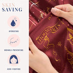 Blissy Silk Pillowcase - 100% Pure Mulberry Silk - 22 Momme 6A High-Grade Fibers - Silk Pillow Cover for Hair & Skin - Regular, Queen & King (Harry Potter - Marauder's Map, Standard)