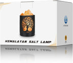 SUNYA Himalayan Salt Lamp - Metal Basket with 5 LED Bulbs, Pink Rock Salt Lamp Night Light with USB Power Cable. Battery Powered Support