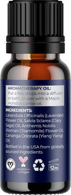 Sleep Essential Oil Blend for Diffuser - Dream Essential Oils for Diffusers Aromatherapy and Relaxation with Clary Sage Ylang-Ylang Roman Chamomile and Lavender for Sleep Time Support (10mL)