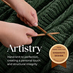 Boho Knitted Chenille Blanket with Tassels - Lightweight & Soft All-Season Throw - 3D Classic Pattern for Living Room Bedroom Couch, Imperial Green, King 90"x108"