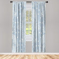Lunarable Hamsa Window Curtains, Egyptian Boho Hand Shape Pattern Eye Design Bridal Night Inspired Art, Lightweight Decorative 2-Panel Set & Rod Pocket, Pair of - 28" x 84", Pale Blue