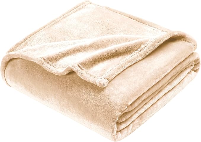DREAMNINE Extra Large Fleece Blanket Soft Comfy Fluffy Bed Blankets King Size 90" x 108", Luxury Decorative Fuzzy Blanket for Bedroom, Big Cozy Shaggy Warm Flannel Blankets for Winter Autumn Pet,Beige