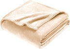 DREAMNINE Extra Large Fleece Blanket Soft Comfy Fluffy Bed Blankets King Size 90" x 108", Luxury Decorative Fuzzy Blanket for Bedroom, Big Cozy Shaggy Warm Flannel Blankets for Winter Autumn Pet,Beige