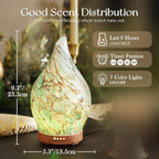 Porseme 150ml Glass Essential Oil Diffuser Aromatherapy Ultrasonic Cool Mist Humidifier 6 Running Hours Waterless Auto-Off Air Diffusers for Sleeping,Yoga,Office Working Spa and Rest (Light Blue)