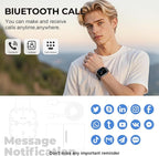 Smart Watch for Men Women, 1.83" HD Touchscreen Fitness Watch with Bluetooth Call&Message Notifications, 110+Sport Modes, 24/7 Heart Rate/Sleep Monitor, IP68 Waterproof Fitness Tracker for Android iOS