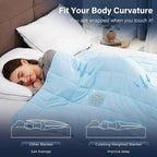CuteKing Weighted Blanket for Adults: Weighted Blanket with Premium Glass Beads - Breathable Heavy Blanket for Comfort Sleep - Thick Blanket for Adult All Season (20lbs, 60"x80", Light Blue)