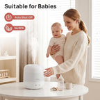 Clarston Humidifiers for Bedroom, 2L Top Fill with 360° Nozzle for Large Room, 7-Color Night Light, 24dB Quiet Cool Mist Air Humidifier for Baby Nursery & Plants, No BPA, Auto Shut Off, Easy to Clean