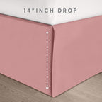 Elegant Comfort 8-Piece Pinch Pleated Comforter Set - All Season Complete Bed in a Bag, Includes 4pc Smart Sheet Set, Bed Skirt, Comforter, Matching Pillowcases and Shams, King/Cal King, Dusty Rose