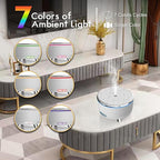 Diffusers for Essential Oils Large Room, Aromatherapy Diffuser with Remote Control,7 Colors Lights 3 Mist Mode for Women Office Home White Sliver