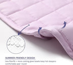 YnM Exclusive Weighted Blanket, Soothing Organic Long Stapled Cotton, Smallest Compartments, Bed Blanket for One Person of 140lbs, Ideal for Twin/Full Bed (48x72 Inches, 15 Pounds, Lavender)
