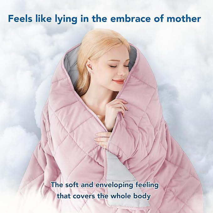 Topcee Weighted Blanket for Adults (20 lbs, 60" x 80") Queen Size Soft Cooling Heavy Blanket Sleeping, Apply to 190-210 lbs Body, Thick Breathable Blanket with Glass Bead, Easy Care