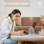 VICTORIA AROMA Essential Oil Diffuser - Multifunction Aromatherapy Diffuser 7 LED Color Changing Light 100ML Rattan Diffuser Easy to Clean Suitable for Home,Office (Grey)