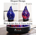 Porseme 150ml Essential Oil Diffuser Glass Color Changing Aroma Air Diffusers Aromatherapy Ultrasonic Cool Mist Humidifier 6 Running Hours Waterless Auto-Off for Sleeping Yoga Office Spa (Deep Blue)