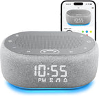 1Mii White Noise Sound Machine with Alarm Clock, Sound Machine for Sleep for Adults Baby, 30 Soothing Sounds, Smart App Controlled, Dimmable 7-Color Night Light, Sleeping Timer, 30 Volume Levels