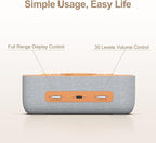 REACHER 15W Fast Magnetic Wireless Charging Alarm Clock with White Noise Machine, Woodgrain Style, 20 High‑Fidelity Sounds, Gradual Wake & Snooze, 0–100% Dimmable Digital Clock, Bedroom & Office