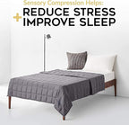 YnM Weighted Blanket,Heavy 100 Percent Oeko-Tex Certified Cotton Material(Dark Grey, 80''x87'' 30lbs), Two Persons(140~240lb) Sharing Use on Queen/King Bed | A Duvet Included