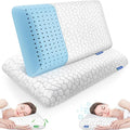 CushZone Memory Foam Pillows for Sleeping, Bed Pillow with Removable and Machine Washable Cover, Bed Pillow for Side, Back and Stomach Sleepers, Queen Size (2 Pack)