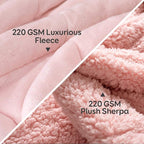 Cottonblue Weighted Blanket 10 lbs Twin Size, Fuzzy Soft Sherpa Fleece Weighted Throw Blankets for Adults Calming and Relax, Cozy Flannel Heavy Blanketwiht Glass Beads for Sofa Bed 48x72 in, Pink