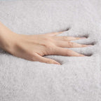 Ashler HOME DECO Ultra Soft Faux Rabbit Fur Chair Couch Cover Area Rug for Bedroom Floor Sofa Living Room Grey Round 3 x 3 Feet