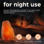 Artnaturals Himalayan Rock Salt Lamp - Natural Glow Night Light -Hand Carved Pink Crystal from Pure Salt - for Rest, Relaxation and Energy - Real Wooden Base (Pink)