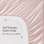 BEDELITE Satin Sheets Twin XL Size Bed Set, Luxury Soft Pink Silky Sheets for Hair and Skin, Similar to Silk Bed Sheets Set 3 Pieces with 1 Deep Pocket Fitted Sheet, 1 Flat Sheet, and 1 Pillowcase