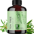Pure Tea Tree Oil for Hair Skin and Nails - 100% Pure Undiluted Tea Tree Essential Oil with Dropper for Topical Uses Aromatherapy Diffusing and Home and Beauty DIYs - Vegan and Cruelty Free (4 Fl Oz)