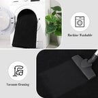 Keeko 2x8 Long Runner Rug, Black Bedroom Bedside Runner Rug Living Room Carpet Area Throw Rugs for Hallway Soft Indoor Memory Foam Rugs for Teen Kids Classroom Nursery Dorm Laundry Room Decor