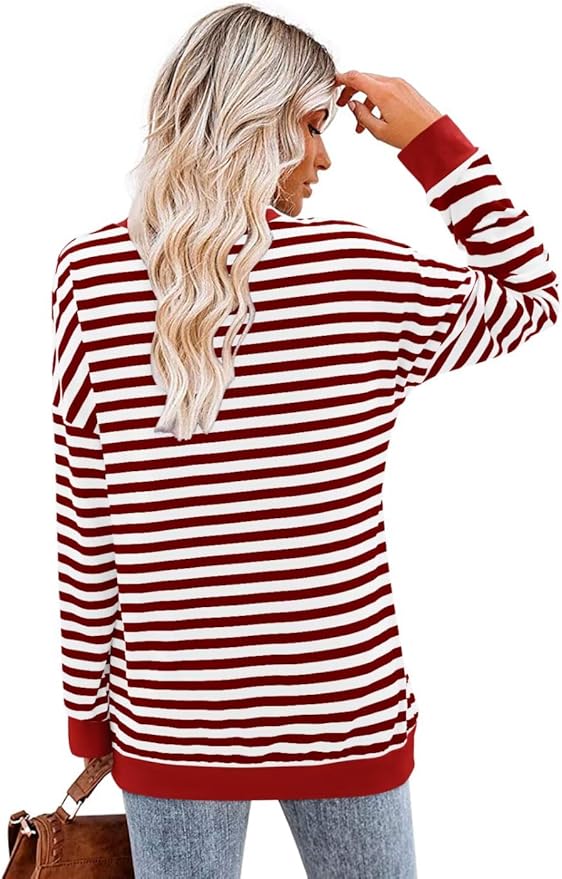 Magritta Women's Long Sleeve Leopard Color Block Tunic Comfy Crewneck T Shirt Tops Black XL