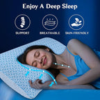 SUPA MODERN Shredded Memory Foam Pillows Queen Size Set of 2, Cooling Bed Pillow for Sleeping for Hot Sleepers, Adjustable Pilllows for Side Back and Stomach Sleepers, Neck & Shoulder Comfort Support
