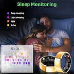 FAHKNS Smart Health Ring for Women Men: Fitness Tracker Ring with Heart Rate,Blood Oxygen,Sleep Monitor,Stress,Steps Counter,IP68 Waterproof for iOS & Android,No APP Fees (Rose Gold,8#)