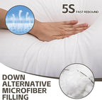 HIMOON Bed Pillows for Sleeping 4 Pack,King Size Cooling Pillows Set of 4,Top-end Microfiber Cover for Side Stomach Back Sleepers