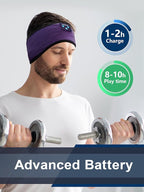 Lullaband Bluetooth Headband Headphones, Sleep Headphones for Side Sleepers, Comfortable Headband with Thin Speaker Microphone Handsfree Gift