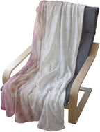 Lunarable Dusty Rose Throw Blanket, Fantasy Abstract Romantic Framework Delicate Blooms Retro Style Dreamlike, Flannel Fleece Accent Piece Soft Couch Cover for Adults, 50" x 60", Pale Pink White