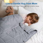 Kivik Weighted Blanket 7 lbs, 41" x 60" Grey Weighted Blankets for Small Single/Twin Size Bed, All-Season Breathable Soft Heavy Blanket for Travel, Calming & Sleep, Washable