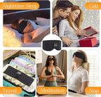 Bluetooth 5.3 Sleep Mask Headphones, Ultra-Soft Ice Silk Washable Eye Mask with Built-in Speakers, Enhanced Audio & Clear Calls, Light-Blocking Comfortable Sleeping Headphones