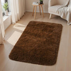 Macgace Small Throw Rugs for Bedroom, 2x3 Brown Mini Non-Slip Area Rug, Super Soft Plush Fluffy Carpet Modern Home Decor Aesthetic for Entryway Entrance Nursery Kids Room Dorm Office