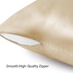 BEDELITE King Size Pillowcase Set of 2 with Zipper, Super Soft and Cooling Similar to Silk Pillow Cases, Gift for Women Men(20x40 Inches)