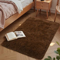 Macgace Small Throw Rugs for Bedroom, 2x3 Brown Mini Non-Slip Area Rug, Super Soft Plush Fluffy Carpet Modern Home Decor Aesthetic for Entryway Entrance Nursery Kids Room Dorm Office
