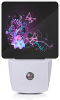 Butterfly Night Light,Fantasy Butterflies Fairy Plug in Night Lights 0.5W Sleep Friendly for Boys Girls Led Night Light Dusk to Dawn Sensor Nightlight for Stairway/Hallway/Bedroom