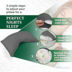 CHxxy Side Sleeper Pillow for Neck and Shoulder Reilef, Ergonomic Design Medium Firm Pillow, Queen Size Bed Pillows for Sleeping, Cross Cut Memory Foam Pillows for Back, Stomach and Side Sleepers