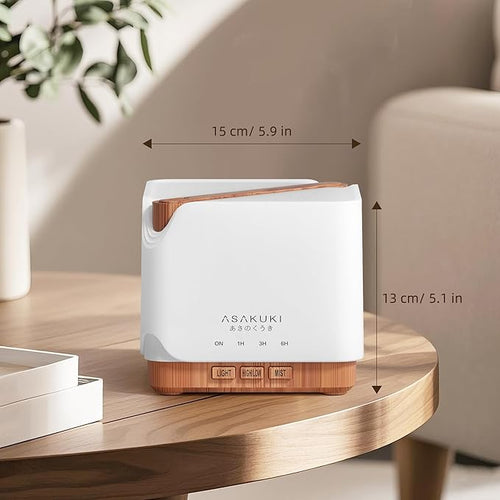ASAKUKI Essential Oil Diffuser for Home, Large 700 ml Humidifier with Automatic Shut-Off, Scent Aromatherapy Diffuser with 7 LED Lights for Living Room, Kitchen, Bedroom, Hotel - Yellow