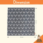Dear Baby Gear Baby Blankets - Infant Essentials, Newborn Essentials, and Cute Stuff for Toddler Crib - Toddler Blankets for Boy and Girll - White Antlers on Grey, Slate Grey Muslin, 45" x 45"