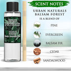 Urban Naturals Balsam Forest Reed Diffuser Oil Set - Real Juniper and Pine Cones – Fragrance Notes of Fraser Fir, Evergreen, Pine, Woodsy Cedar and Sandalwood – Vegan 3.75 Ounces – Made in the USA