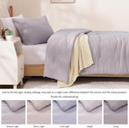 WRENSONGE Twin/Twin XL Comforter Set - 2 Pieces Lilac Comforter Prewashed Soft Lightweight for All Seasons,Fluffy Down Alternative Twin XL Comforter with 1 Pillow Sham