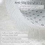 Shag White Rug, Rugs for Bedroom Living Room, 4x6 Ultra Soft Fluffy Area Rugs for Bedside, Kids Girls Room, Nursery, Playroom, Easy Clean, Indoor Carpet for Living Room, Modern Carpet Décor